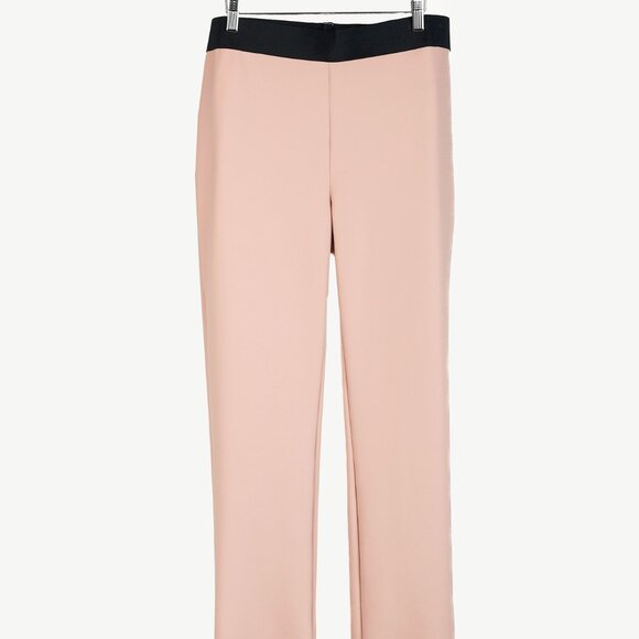 Marie Saint Pierre Peach Neoprene Straight-Leg Pants - Picture 1 of 6